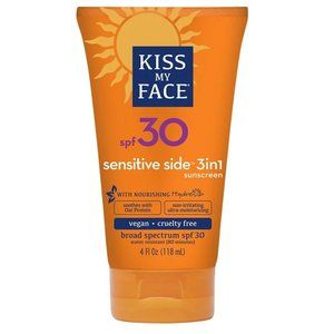 Kiss my Face SPF30 sensitive side 3in1 sunscreen ~ 4 oz